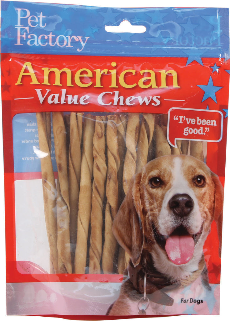 Pet Factory Inc - American Beefhide Twist Sticks Value Pack