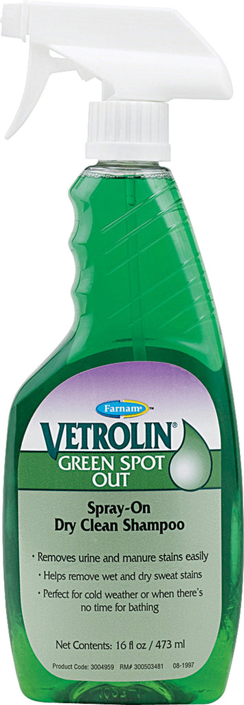 Farnam Co (equicare) - Vetrolin Green Spot Out Dry Clean Shampoo Spray