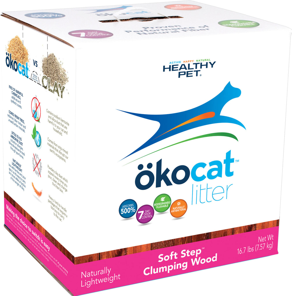 Healthy Pet - Litter - Okocat Soft-step Clumping Wood Litter