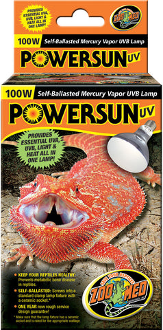 Zoo Med Laboratories Inc - Powersun Uv Self-ballasted Mercury Vapor Uvb Lamp