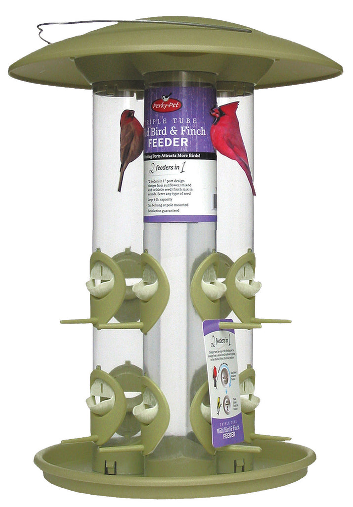 Woodstream Wildbird - Triple Tube Wild Bird And Finch Feeder