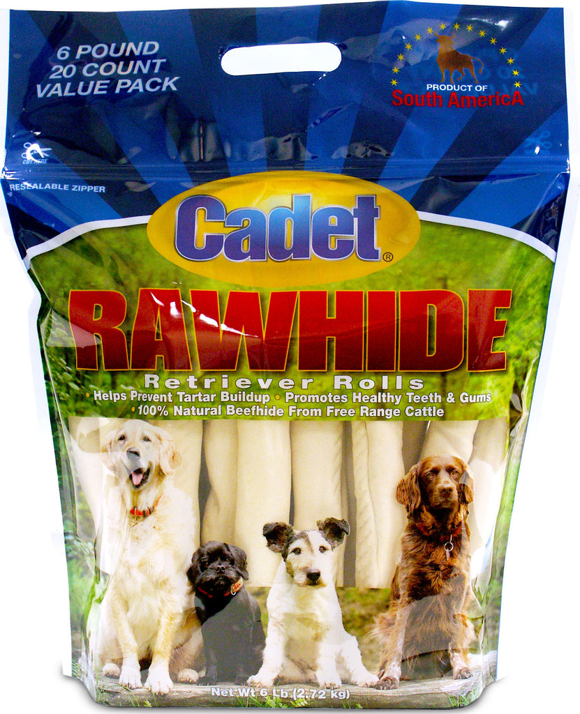 Ims Trading Corporation - Cadet Rawhide Retriever Rolls 20 Count Value Pack