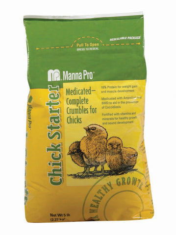 Manna Pro-farm - Chick Starter Medicated Crumbles For Chicks