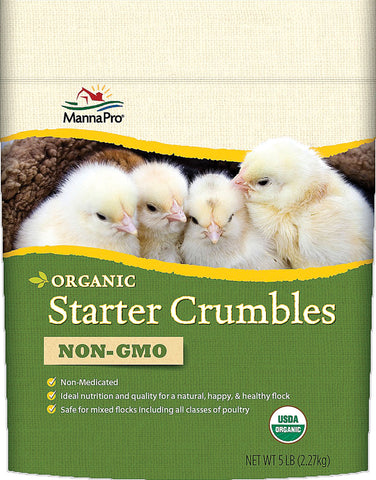 Manna Pro-farm - Organic Starter Crumbles Non-gmo For Poultry