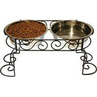 Ethical Ss Dishes - Stainless Steel Scroll Work Double Diner