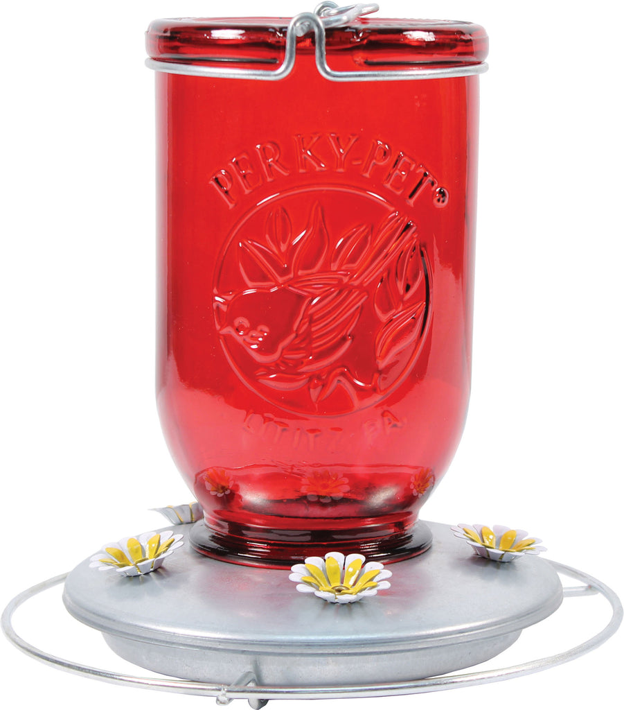 Classic Brands - Humming - Mason Jar Glass Hummingbird Feeder