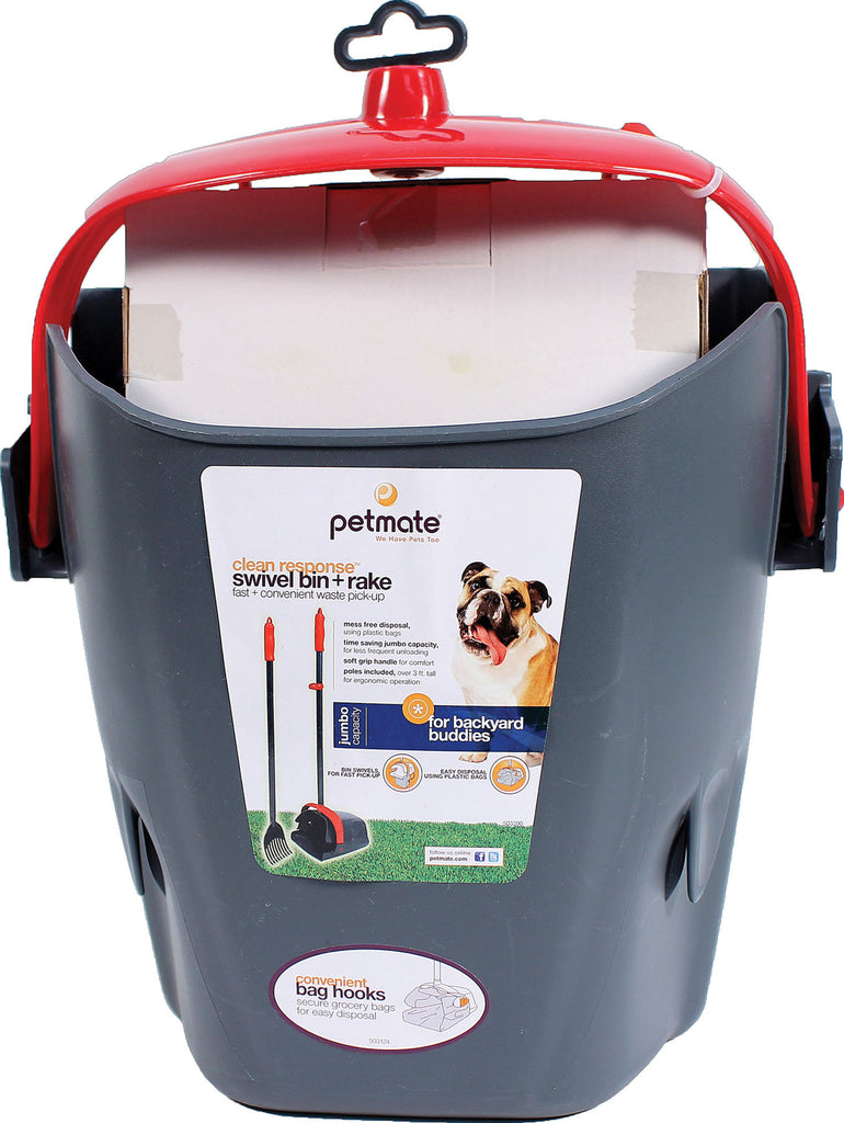 Petmate Inc - Clean Response Swivel Bin And Rake