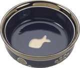 Ethical Stoneware Dish - Ritz Copper Rim Cat Dish