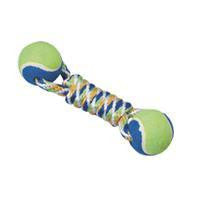 Ethical Dog - Rainbow Twister 2-ball Big Dumbbell Dog Toy