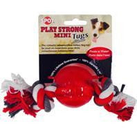 Ethical Dog - Play Strong Mini Tugs Ball With Rope Dog Toy