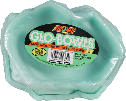 Zoo Med Laboratories Inc - Glow-bowl Glow In The Dark Water And Food Dishes