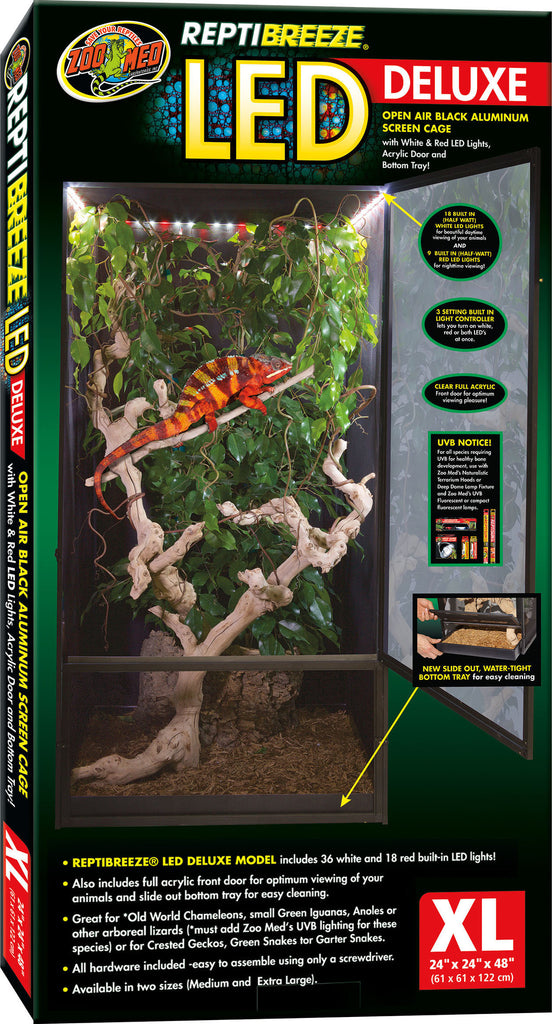 Zoo Med Laboratories Inc - Reptibreeze Led Deluxe Screen Cage