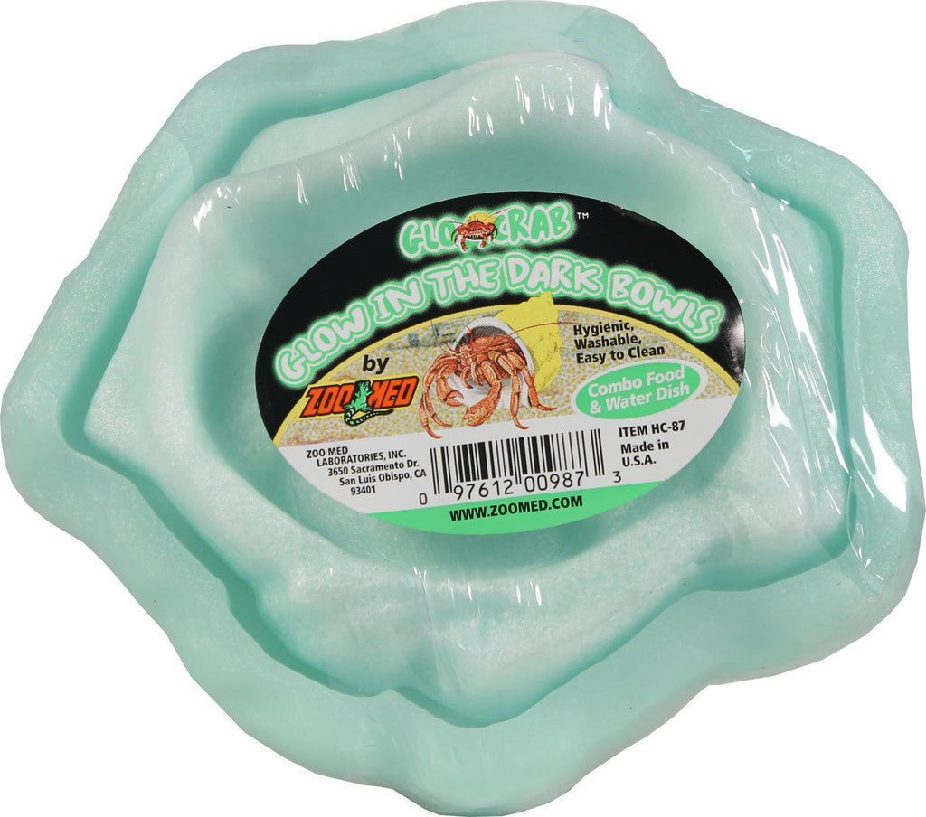 Zoo Med Laboratories Inc - Hermit Crab Combo Bowl Glow In The Dark