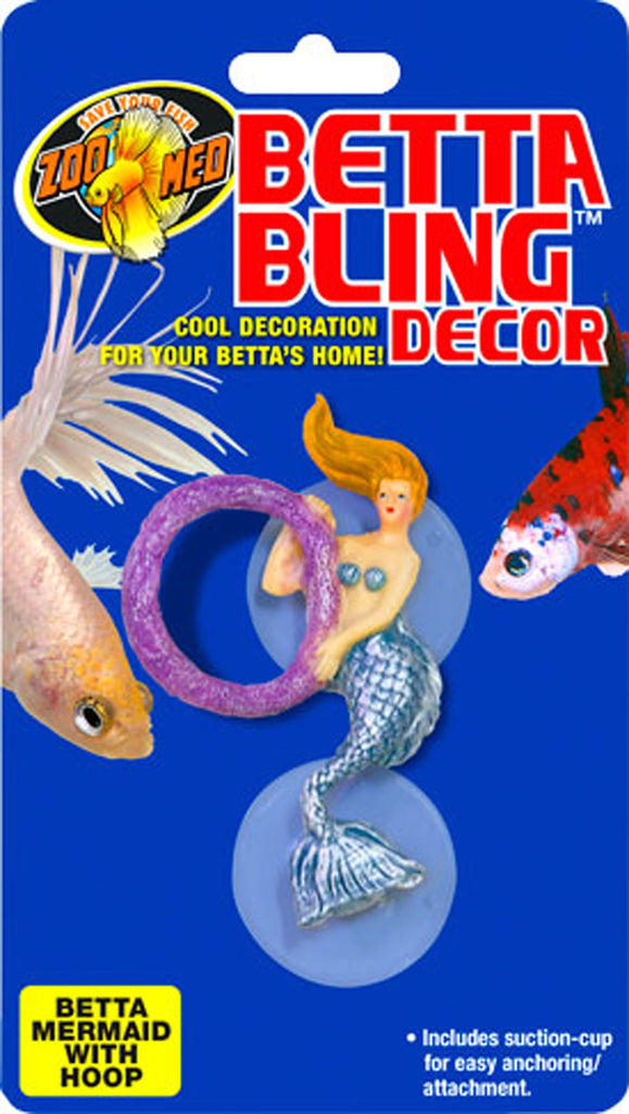 Zoo Med Laboratories Inc-Betta Bling Mermaid With Hoop