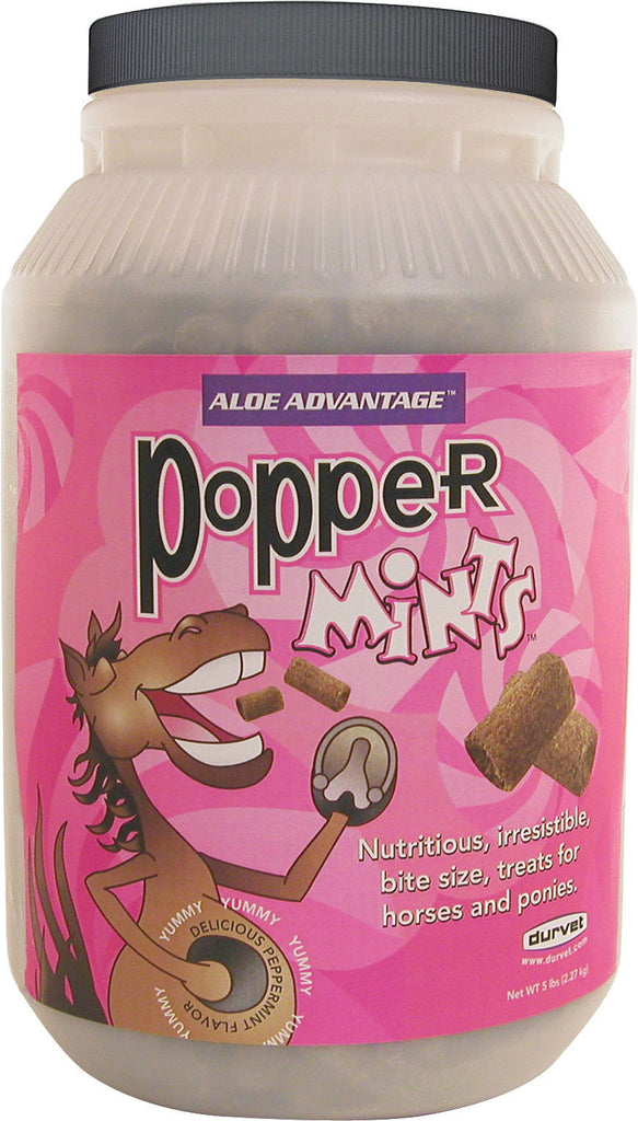 Durvet/equine           D - Aloe Advantage Popper Mints Horse Treats Jar