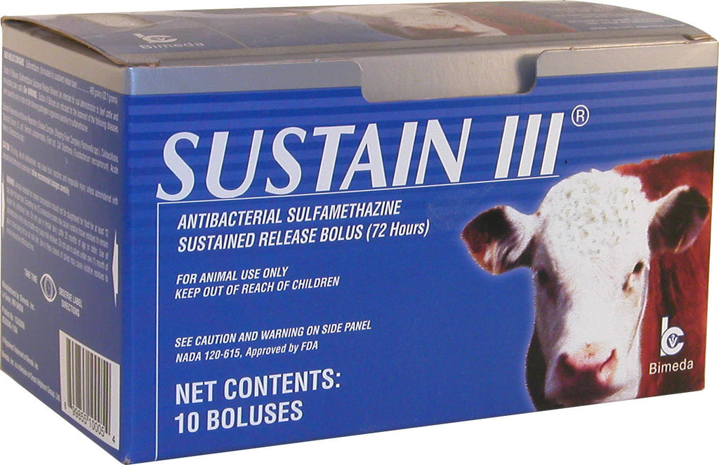 Durvet Inc              D - Sustain Iii Cattle Bolus