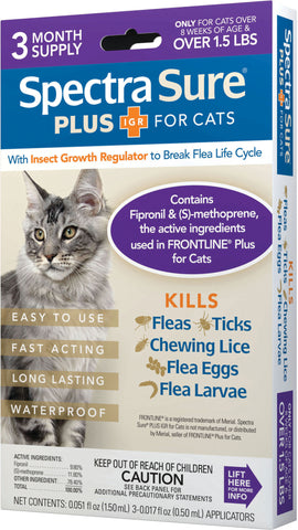 Durvet - Flea And Tick  D - Spectra Sure Plus Igr For Cats