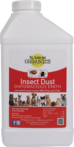 St Gabriel Organics - Insect Dust Diatomaceous Earth Flea & Tick Control