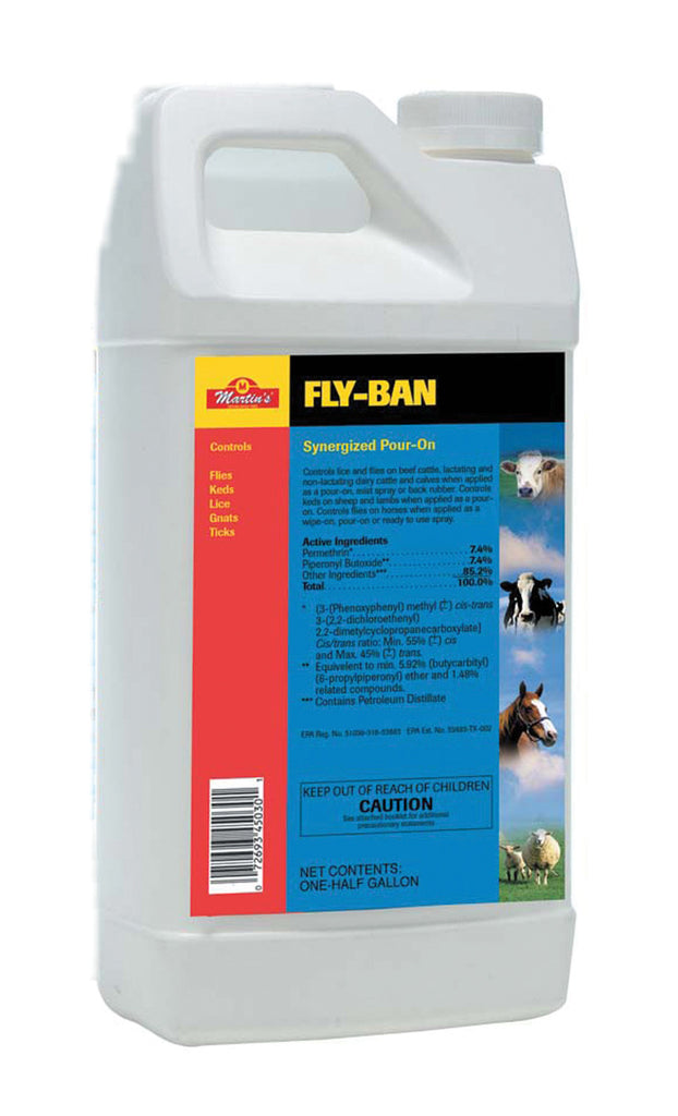 Control Solutions Inc - Fly-ban Synergized 7.4% Pour On Insecticide